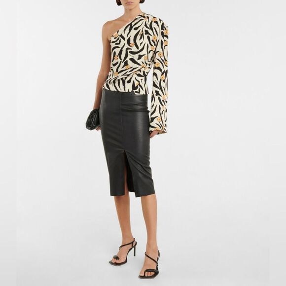 Nanushka Black and Cream Floral Blouse - Picture 3 of 16